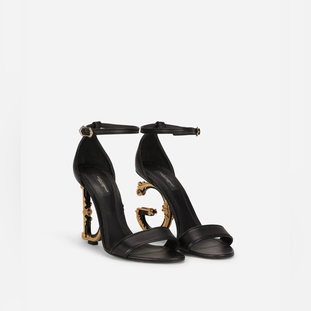 DOLCE & GABBANA
NAPPA LEATHER SANDALS WITH BAROQUE DG DETAIL - Picture 3 of 12